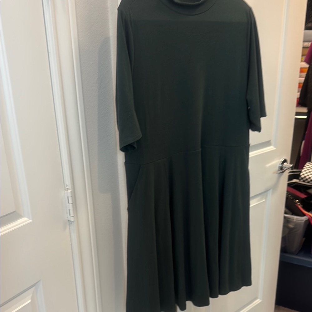 Torrid Green A-Line Mock Neck Dress